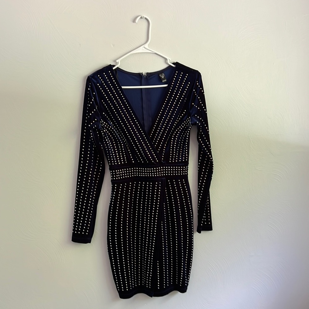 alexa wrap dress (navy blue)